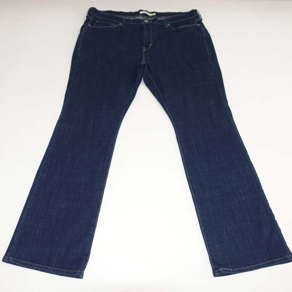 Levi's Women's Classic Boot Cut Jeans Size 18W Dark Blue Mid Rise 31" Inseam - Picture 1 of 7